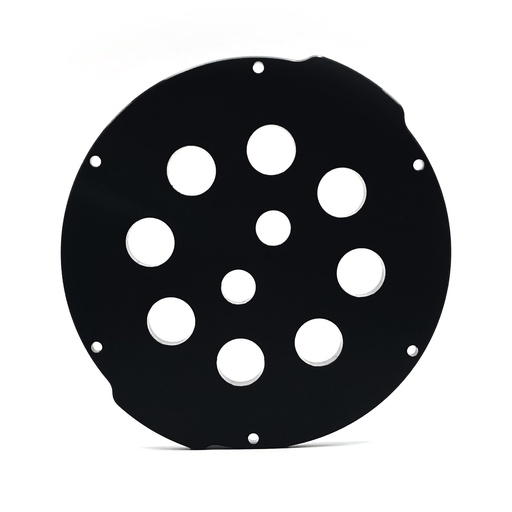 [101284] 4" Aluminium End Cap 8X M14 - 2X M10 Hole